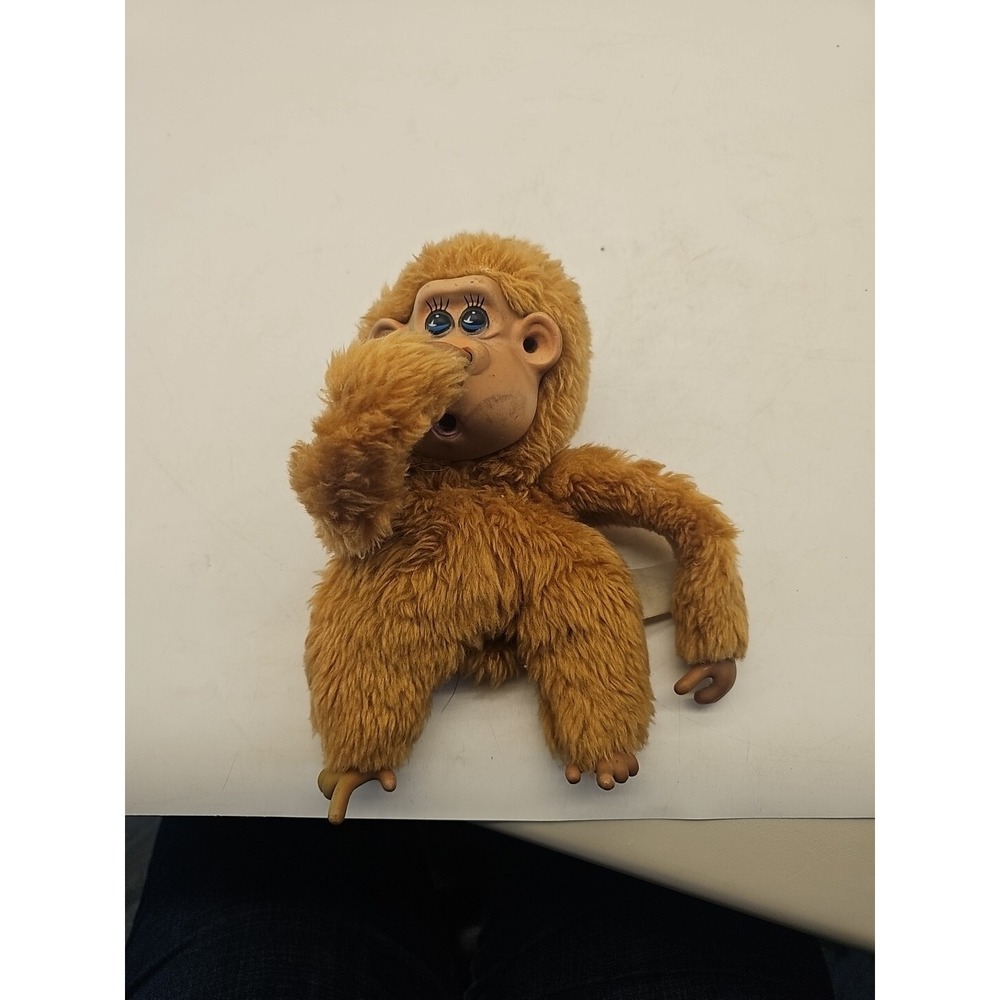 Vintage 1980s Russ Berrie Rutherford III 10" Monkey- Sucks Thumb Picks Nose Ears